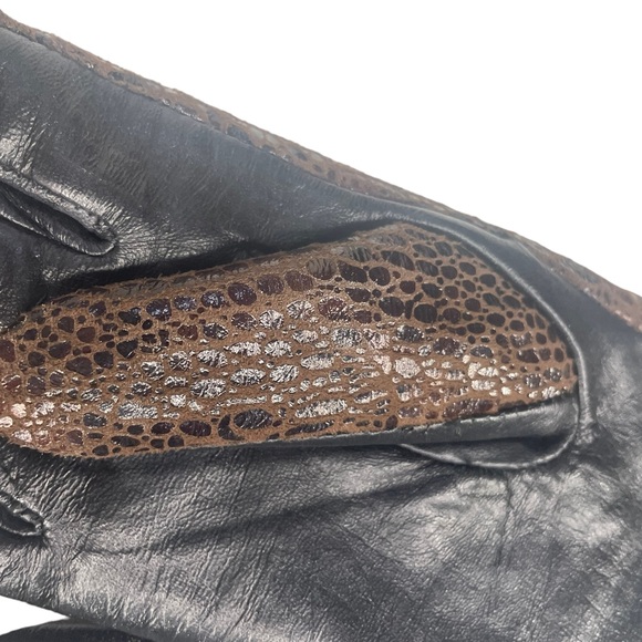 GII NWT brown black reptile print cold weather driving dress contemporary gloves - Picture 5 of 12